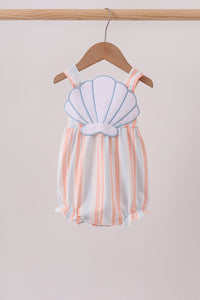 Seashell Stripe Appliqué Bubble