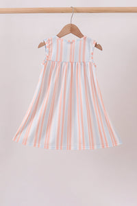 Seashell Stripe Embroidered Dress - The Palm Beach Baby