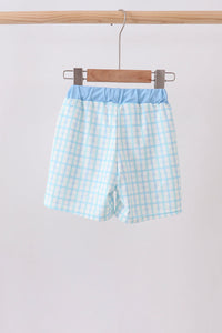 Blue Crocodile Embroidered Swim Trunks