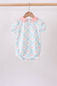 Pink Floral Bow Print Bubble