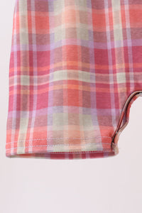 Camel Pumpkin Embroidery Plaid Jon Jon - The Palm Beach Baby