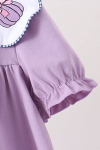 Purple spooky embroidery dress - The Palm Beach Baby
