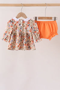 Coral Floral Smocked Bloomer Set - The Palm Beach Baby