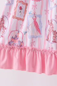 Pink Character Ruffle Bamboo Dress