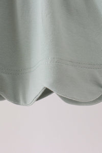 Green turkey embroidery scalloped bloomer set