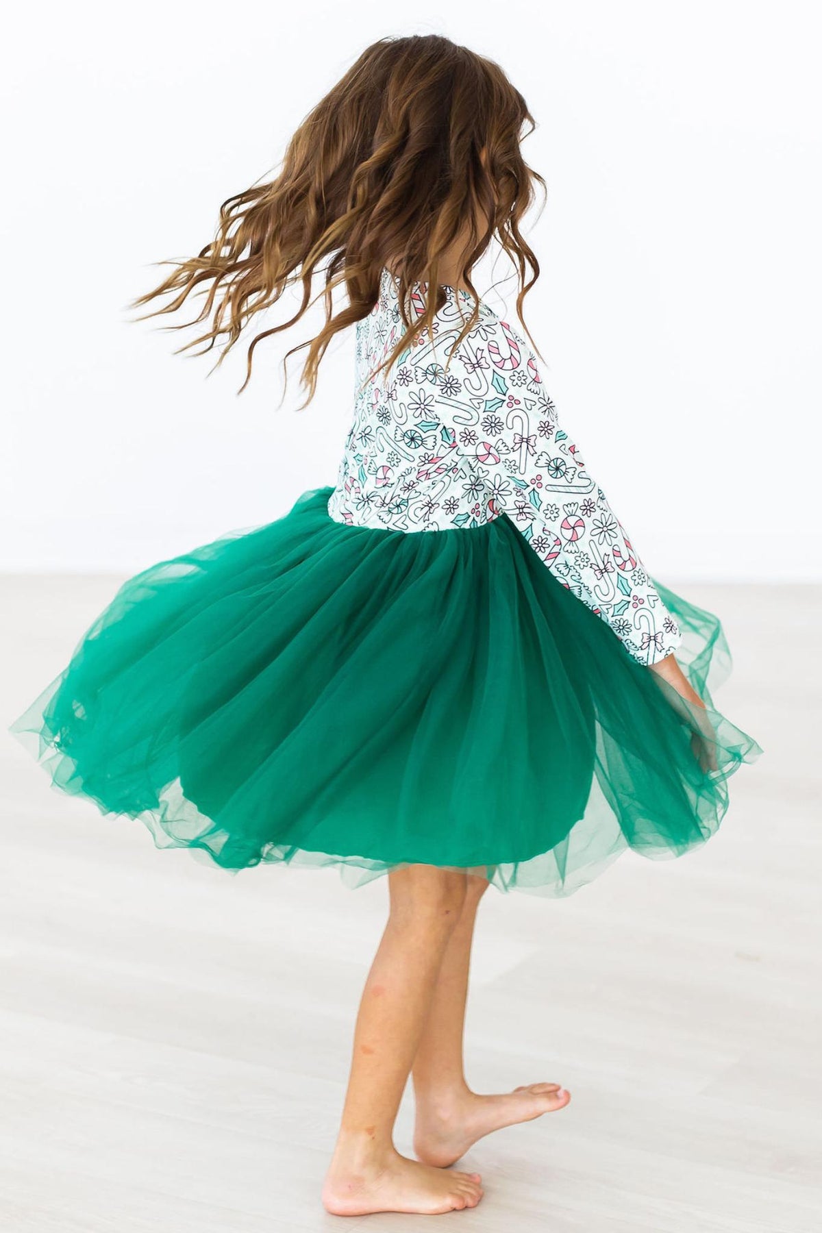 Mints & Mistletoe Long Sleeve Tutu Dress for Girls