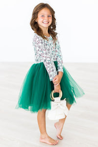 Mints & Mistletoe Long Sleeve Tutu Dress for Girls