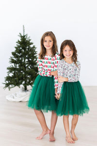 Mints & Mistletoe Long Sleeve Tutu Dress for Girls