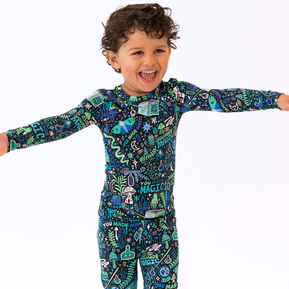 The Second-Skin 2-Piece Long Sleeve Pajama | Mystic Mama (Blue)
