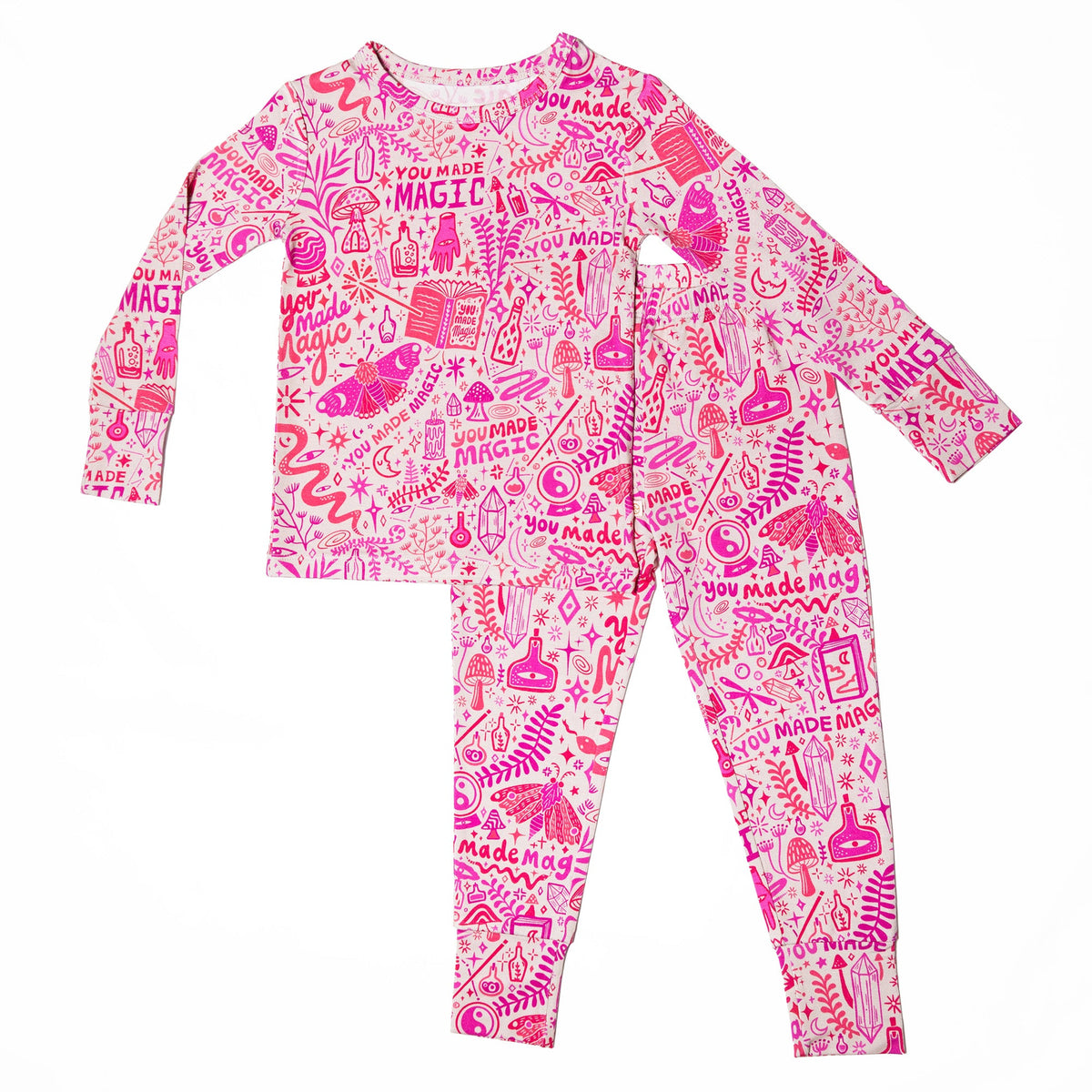 The Second-Skin 2-Piece Long Sleeve Pajama | Mystic Mama (Pink)
