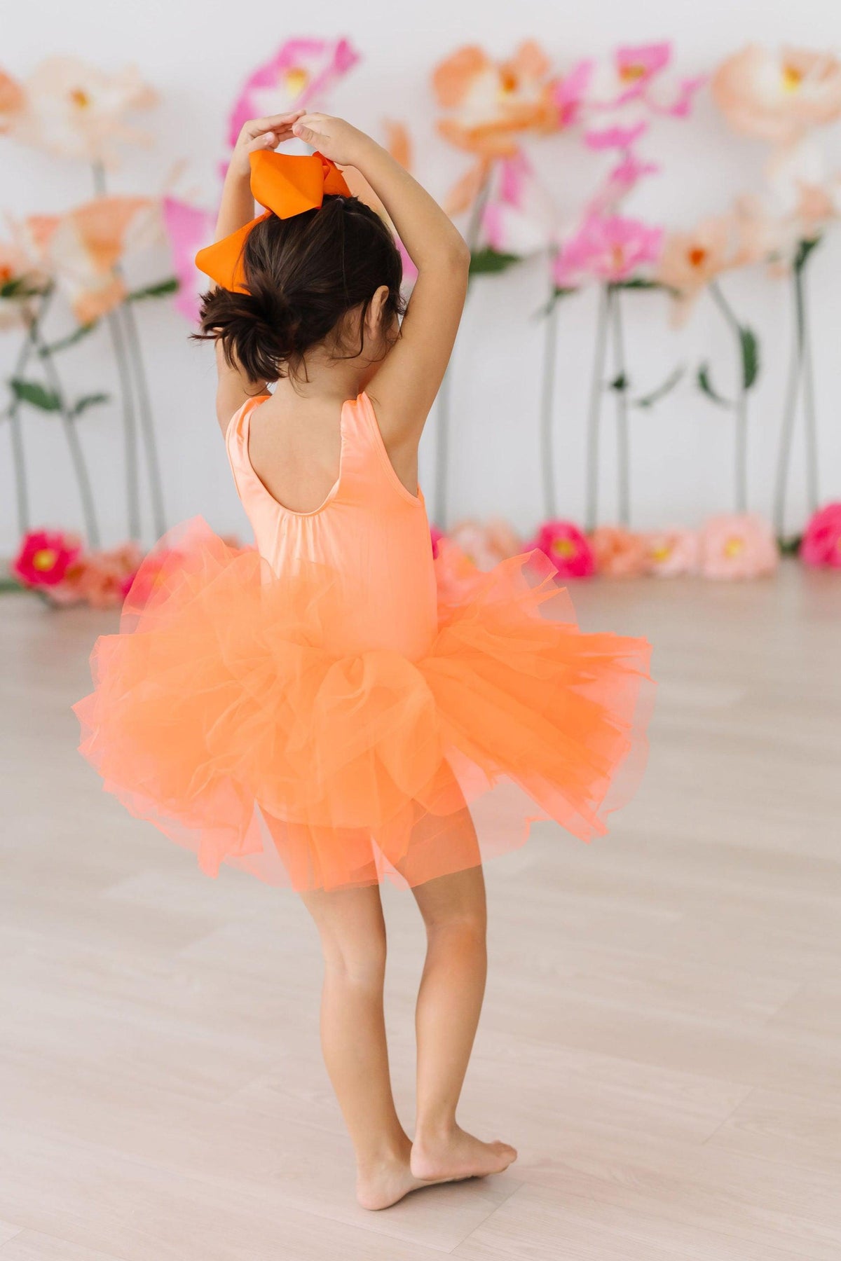 Neon Coral Tank Tutu Leotard For Little Girls - The Palm Beach Baby Mila & Rose ®