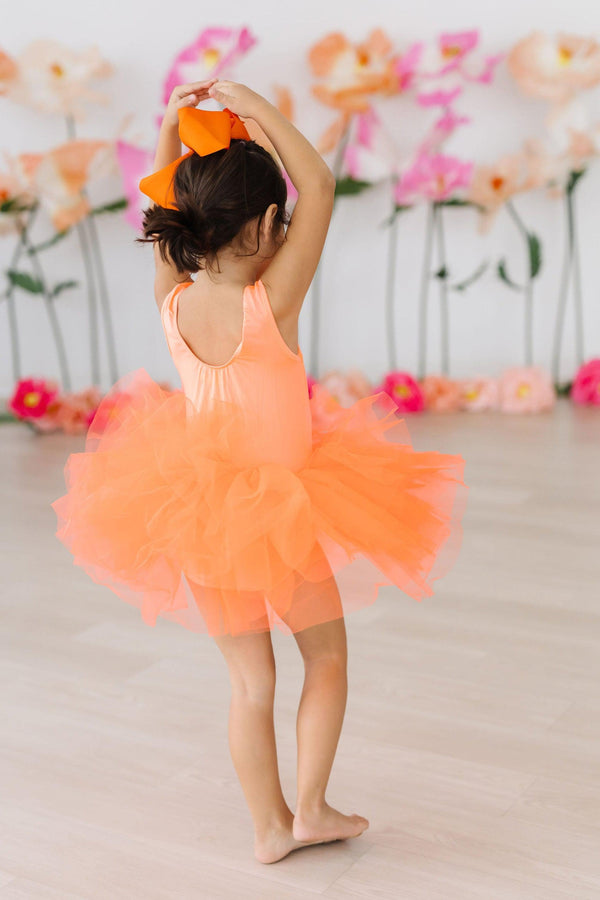 Neon Coral Tank Tutu Leotard For Little Girls - The Palm Beach Baby Mila & Rose ®