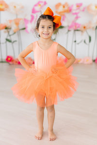 Neon Coral Tank Tutu Leotard For Little Girls - The Palm Beach Baby Mila & Rose ®