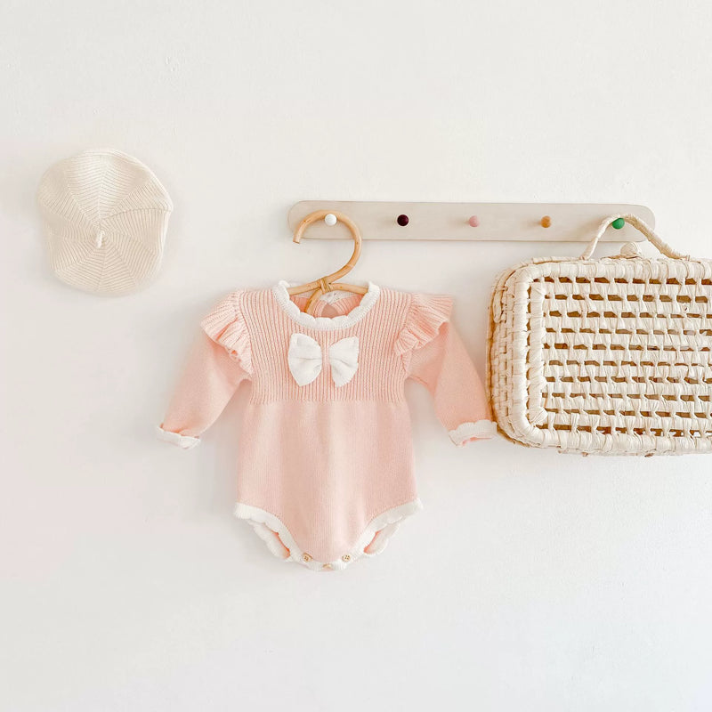 Bow-Licious Baby Girl Frilly Bubble - Palm Beach Pink