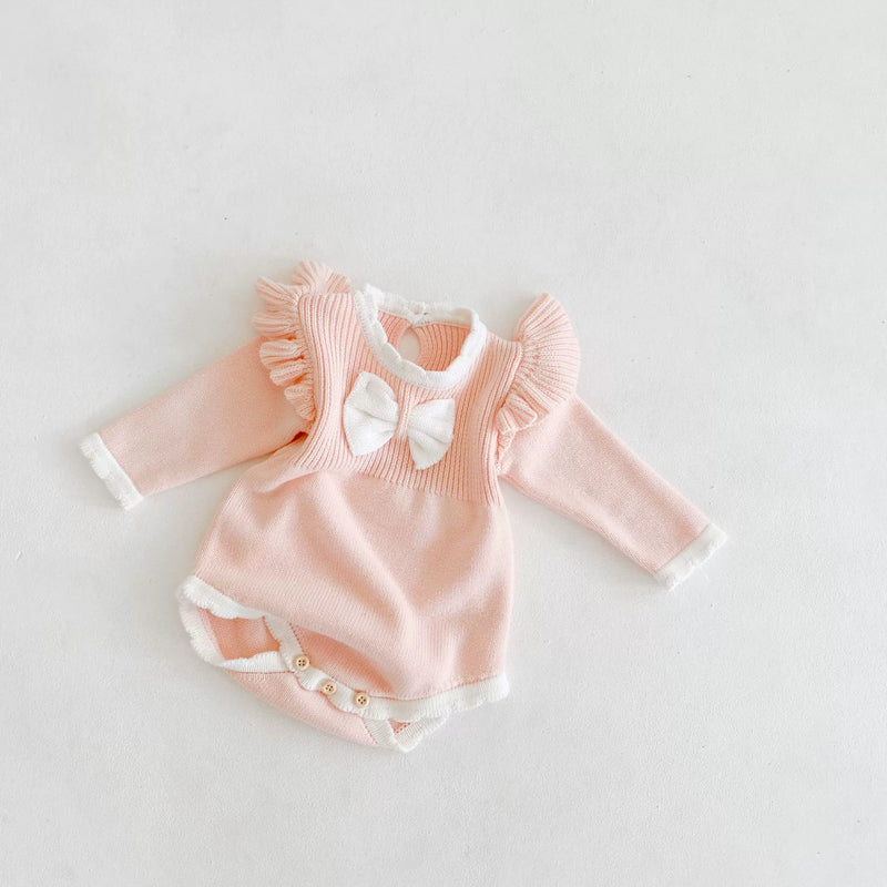 Bow-Licious Baby Girl Frilly Bubble - Palm Beach Pink