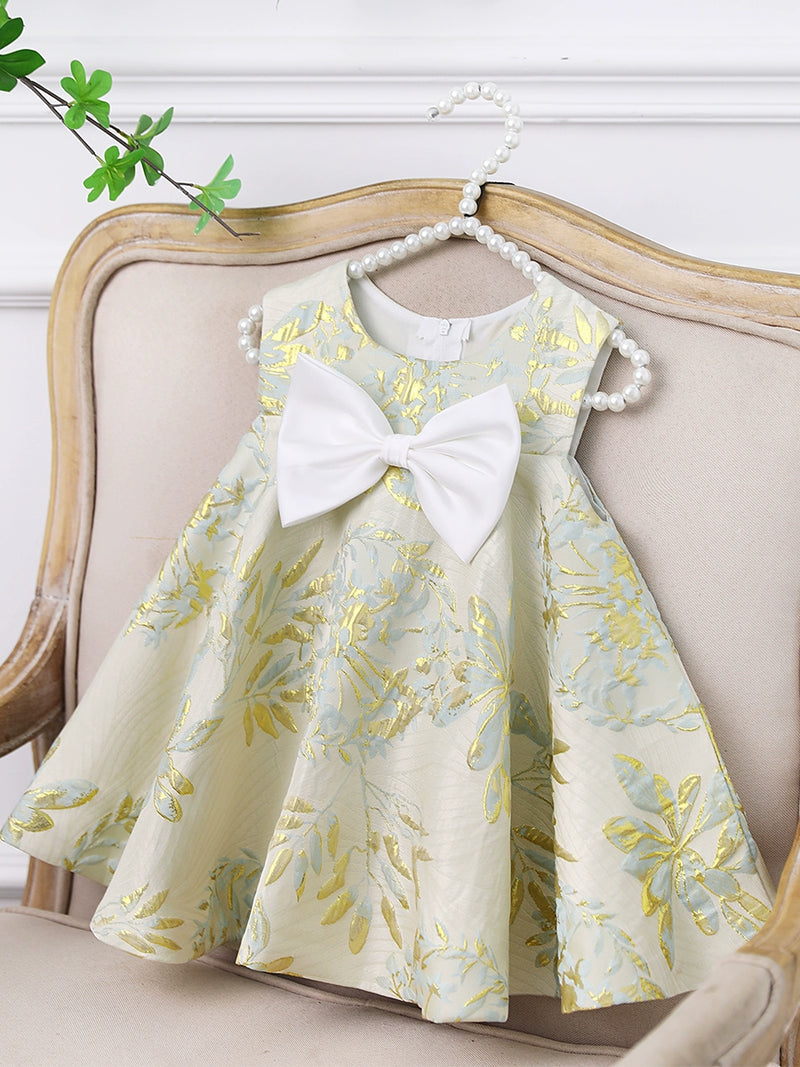 "Spring Flowers" Elegant Brocade Dress