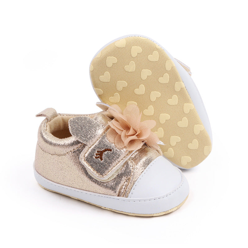 Soft Sole Canvas Anti-Slip Baby Shoes - 3 Shimmering Colors