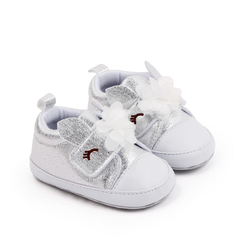 Soft Sole Canvas Anti-Slip Baby Shoes - 3 Shimmering Colors