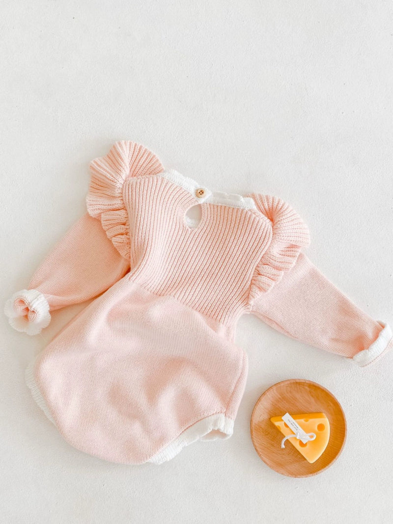 Bow-Licious Baby Girl Frilly Bubble - Palm Beach Pink