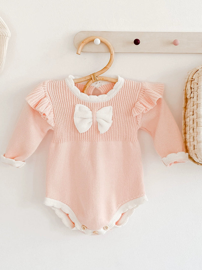 Bow-Licious Baby Girl Frilly Bubble - Palm Beach Pink
