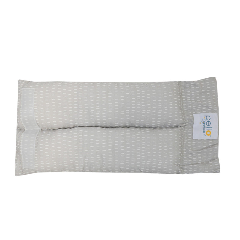 Oakley Comfy Cradle nursing arm pillow laid out flat, featuring a stylish design perfect for breastfeeding and bottle-feeding.