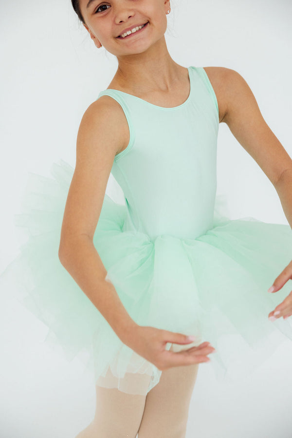 Pastel Green Tank Tutu Leotard For Little Girls - The Palm Beach Baby Mila & Rose ®