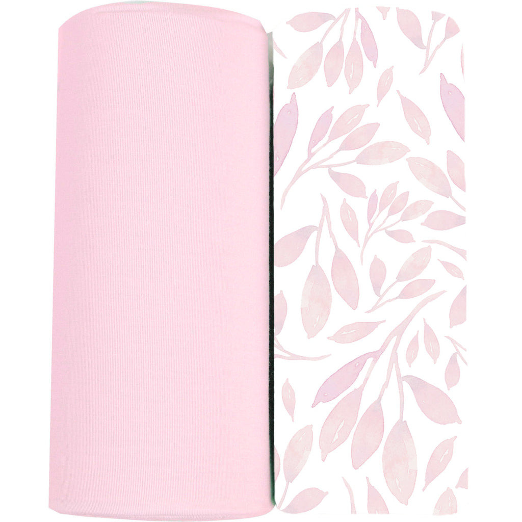 Poppy & Pink 2 PK Swaddle Blanket featuring a soft pink fabric and a floral design, perfect for nurturing comfort and style for your baby.