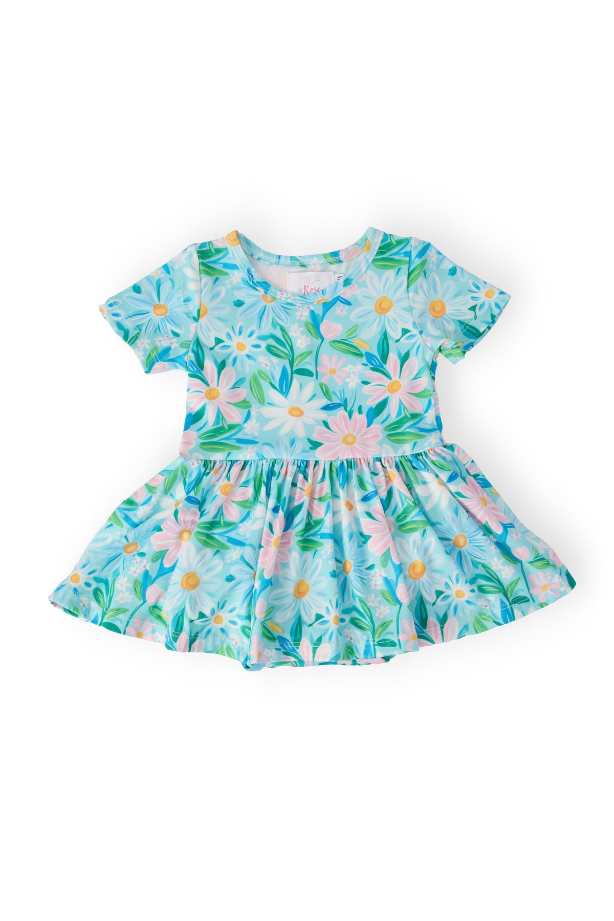 Preppy Daisies Short Sleeve Twirl Bodysuit - The Palm Beach Baby Mila & Rose ®