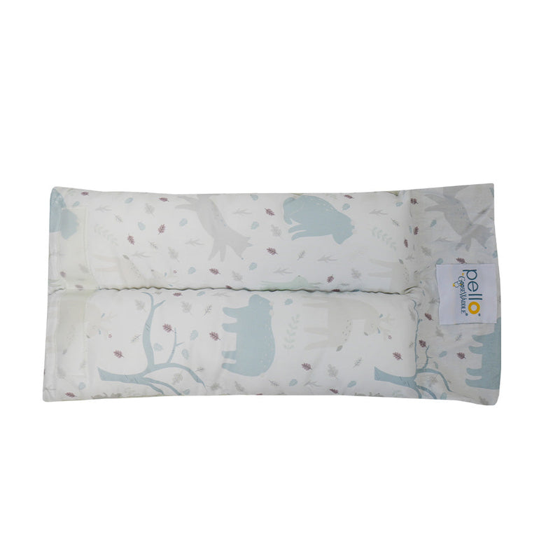 Riley Jr Comfy Cradle nursing pillow featuring a stylish design with soft, light-colored animal patterns, perfect for comfortable feeding times with your baby.