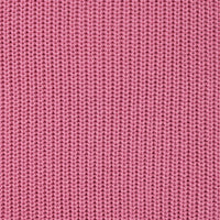 Macro shot of interlocking loops in rose pink premium cotton knit fabric texture