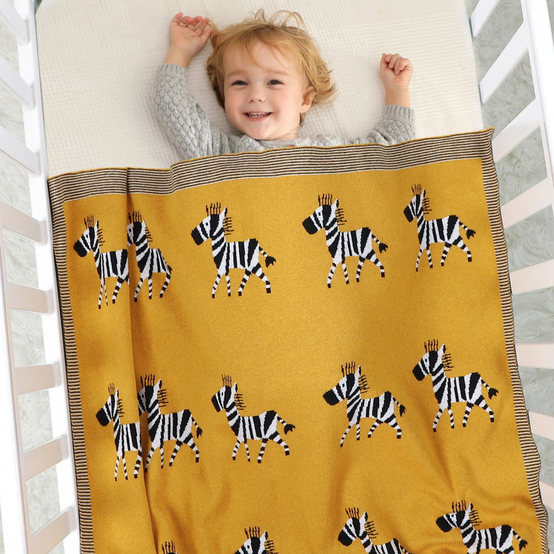 Zebra blanket baby sale