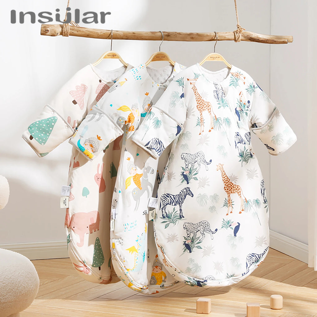 Soft Zippered Anti-Kick Toddler Sleep Sack - 3 Adorable Prints showcasing three charming designs that provide warmth and security for toddlers.