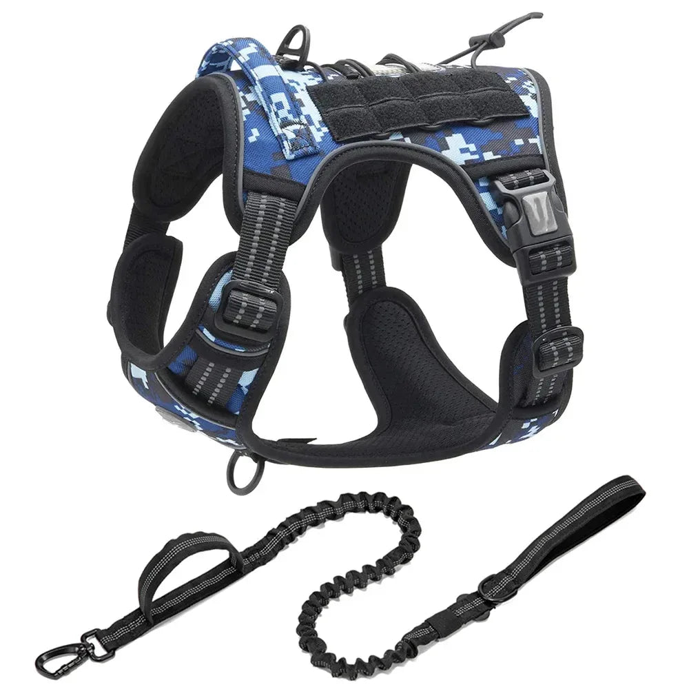 MACHO Pet - Tactical No-Pull Dog Harness & Leash 2 PC Set - The Palm Beach Baby