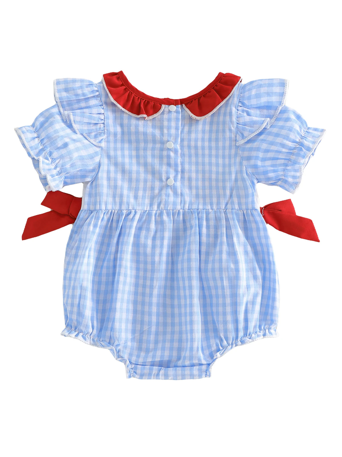 Red, White, Blue, and Frills Patriotic Little Girls Romper - The Palm Beach Baby Estimated 10 - 18 Day Shipping