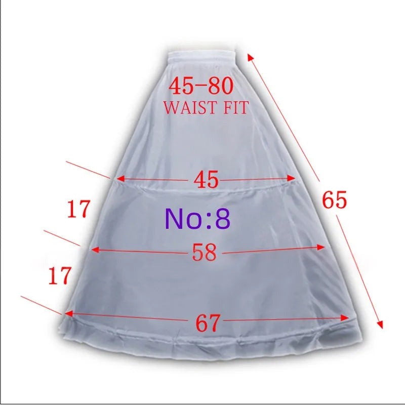 White children's petticoat crinoline underskirt in 6 styles and multiple lengths for full skirts.