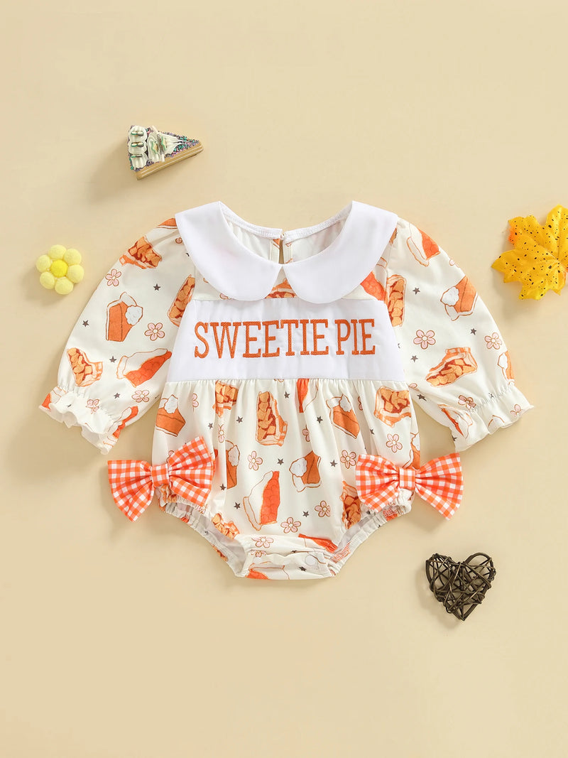 "Sweetie Pie" Fall Smocked Baby Bubble