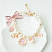 DIVA Pet - Pet Faux Pearl Necklace - 2 Elegant Colors - The Palm Beach Baby