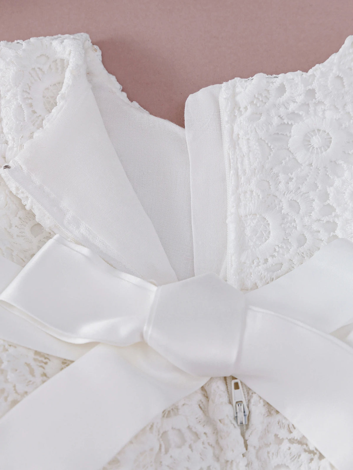 Analee White Lace Dress With Matching Bonnet - The Palm Beach Baby Estimated 12 - 22 Day Shipping