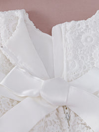 Analee White Lace Dress With Matching Bonnet - The Palm Beach Baby Estimated 12 - 22 Day Shipping
