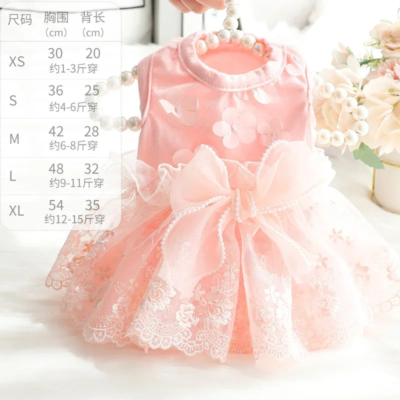 DIVA Pet: "Flower Magic" Tulle Dog Dress in Princess Pink - The Palm Beach Baby