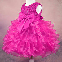 Magdeline Elegant Beaded Special Occasion Dress with Bow - 4 Color Options