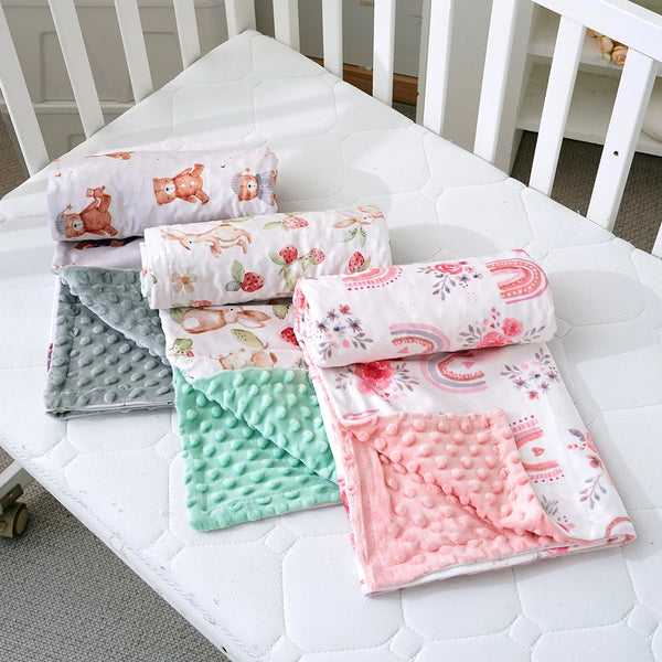 Sleepy Time Minky Blanket in 3 Baby-Approved Prints - The Palm Beach Baby Estimated 12 - 20 Day Shipping