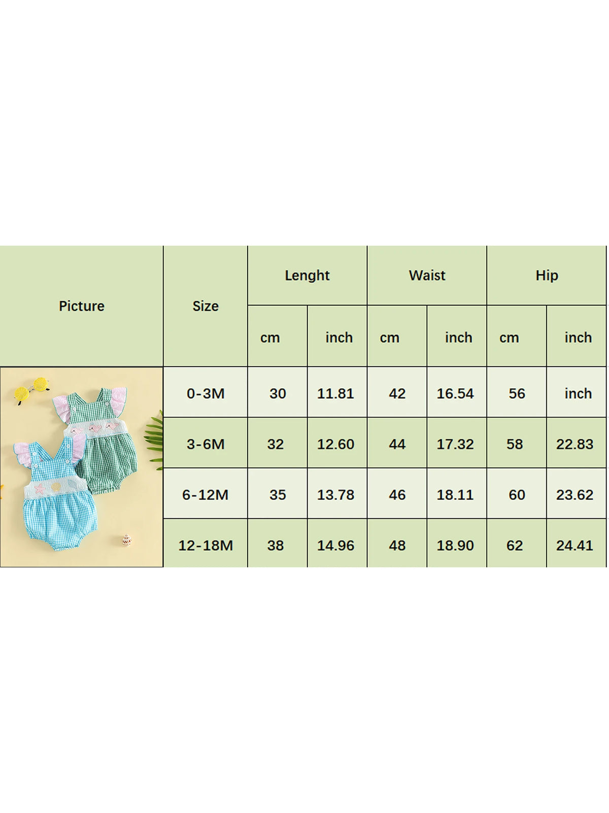 Take Me Out To The Seashore Romper for Baby to Toddler with embroidered sea creatures, flutter sleeves, gingham, snaps.