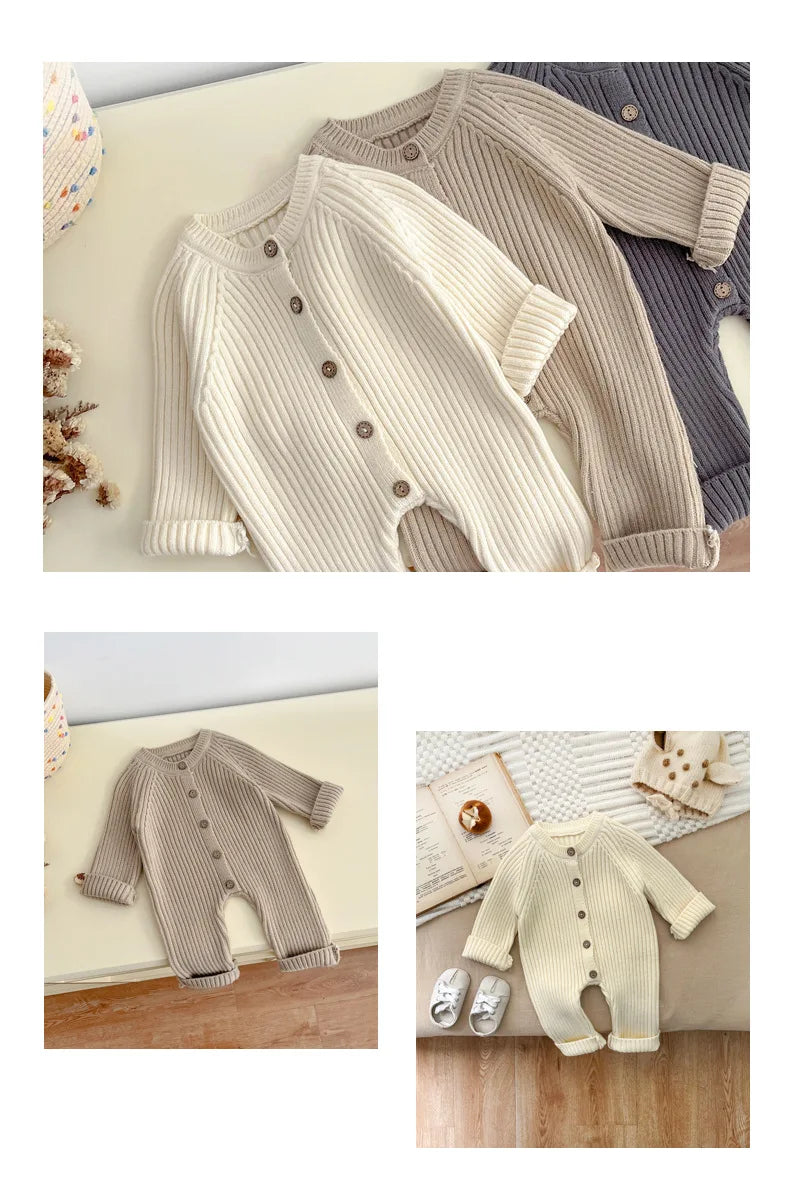 "Neutral Cuties" Knit Romper - 3 Colors