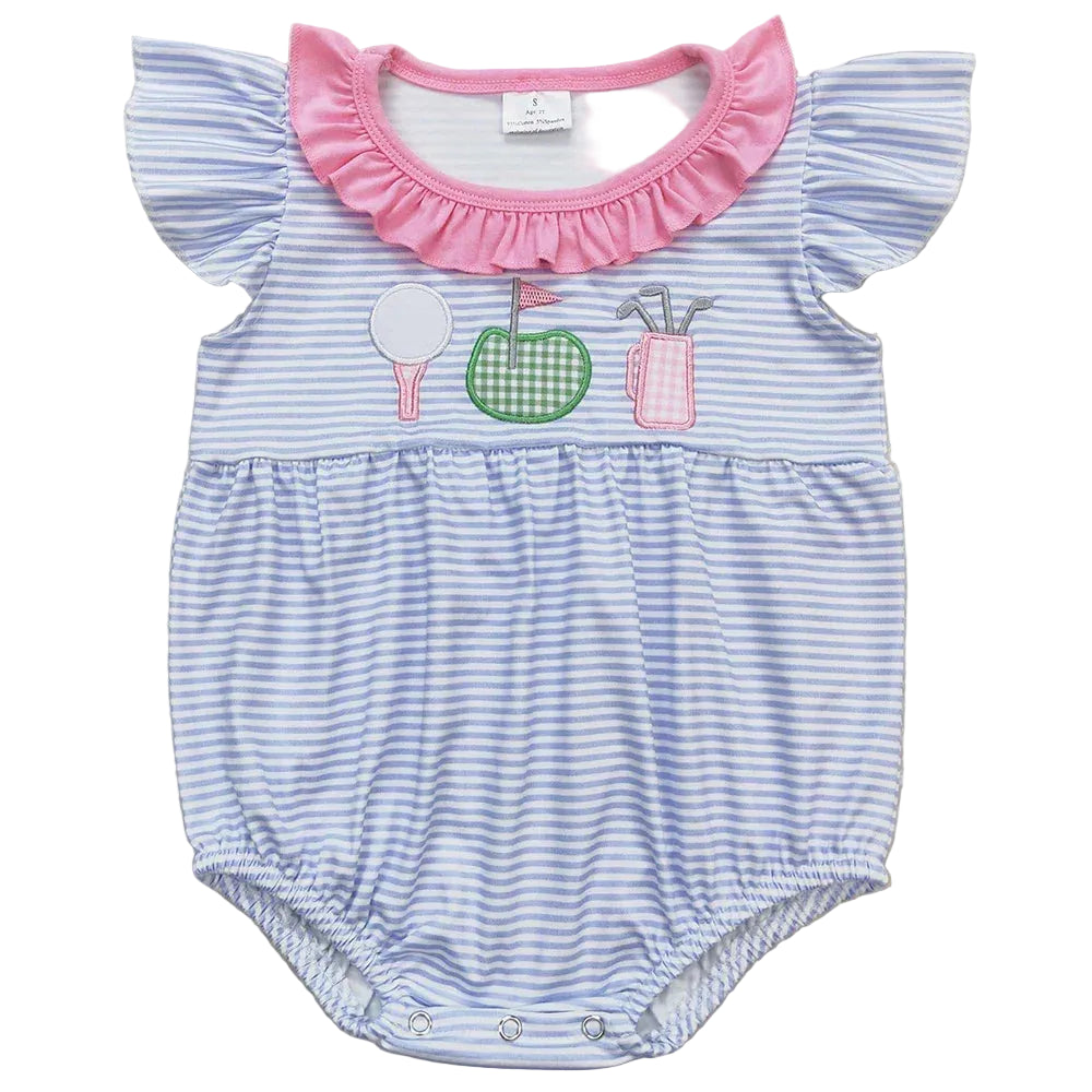 'Palm Beach Dreaming' Boutique Summer Baby Rompers - Cute Bows & Playful Frills - The Palm Beach Baby Estimated 14 - 20 Day Shipping