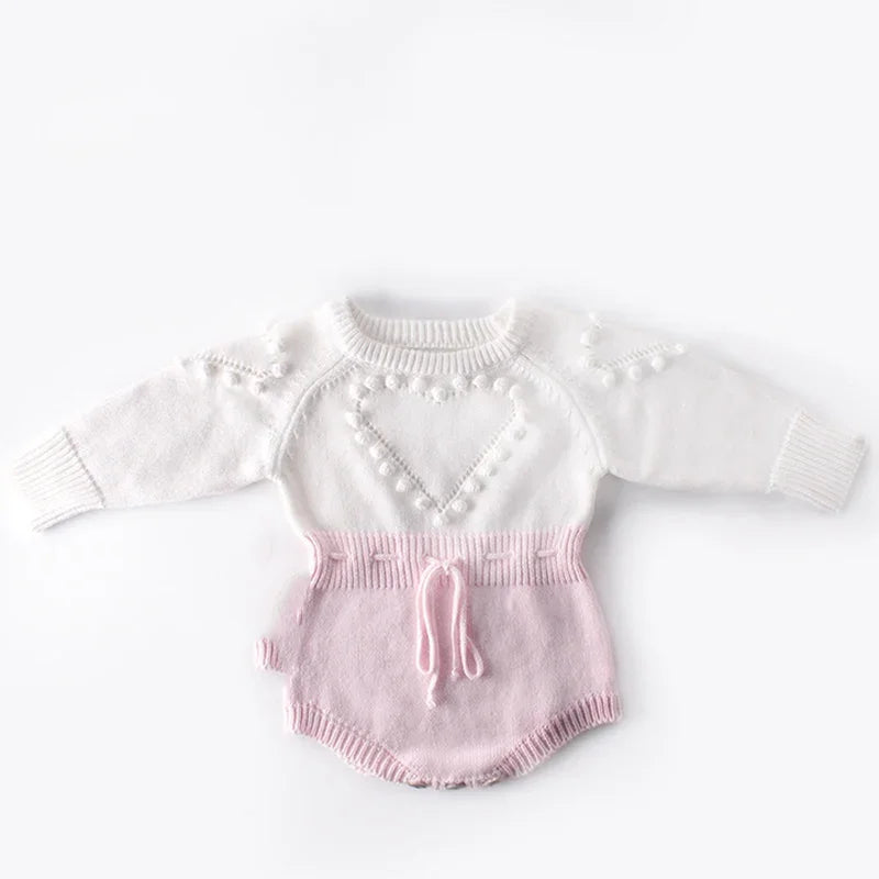 "Sweet Heart" Sweater Knit Romper