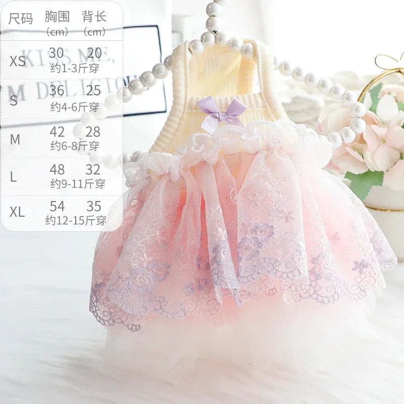 DIVA Pet: "Cassie" Tulle Pet Party Dress - 3 Soft Colors - The Palm Beach Baby