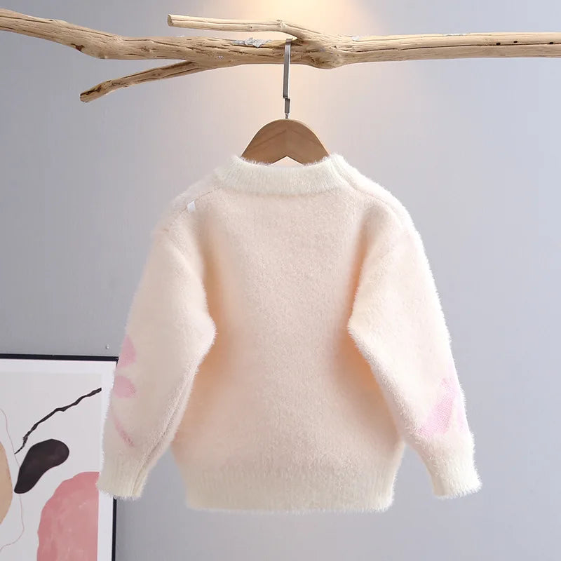 Firefly Kisses Children's Pullover - Palm Beach Pink or Wentworth White