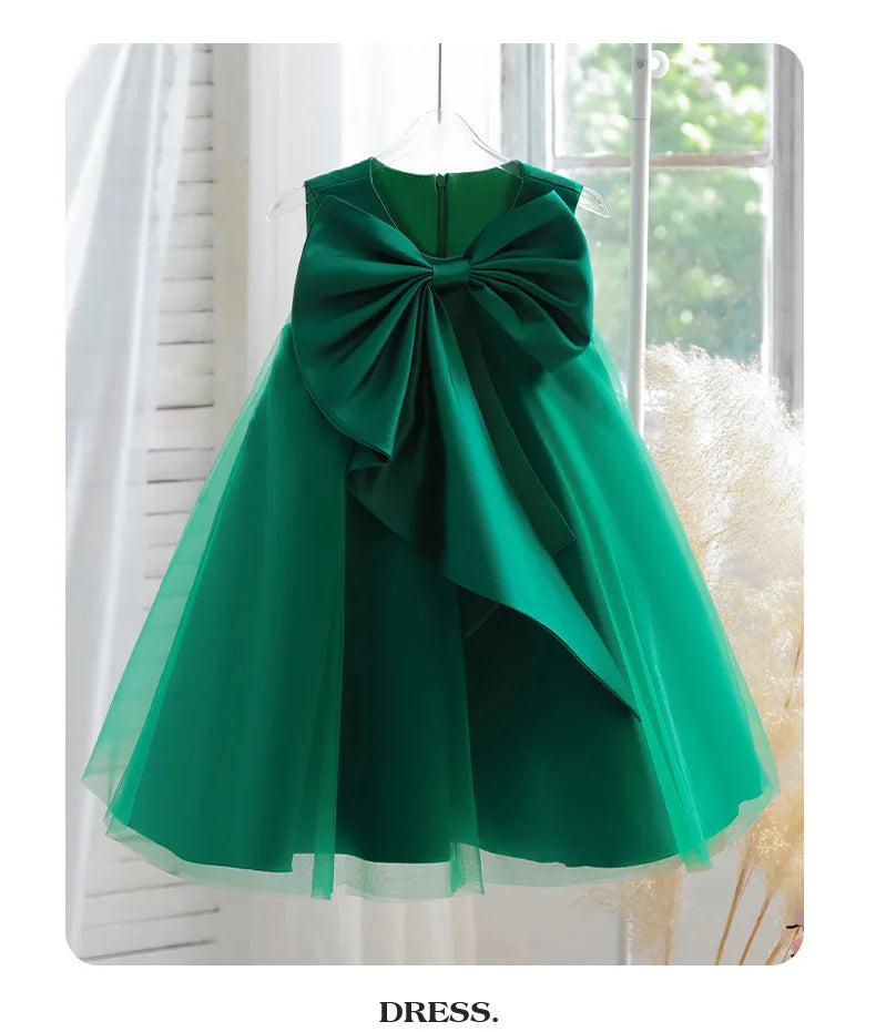 "Sari" Elegant Party Dress With Big Bow -12 Colors