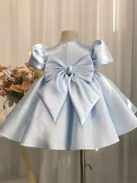 "Michelle" Elegant Beaded Dress in Princess Pink or Soft Blue - The Palm Beach Baby